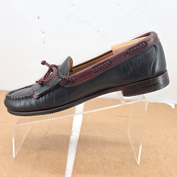 FootJoy  Men Black Brown Leather Loafer Kiltie Vintage Dress Shoe USA Sz  11 C main image 6